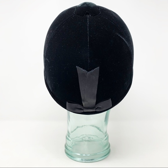 Vintage Accessories Vintage Plastino Black Velvet Riding Hat Sz 7 8